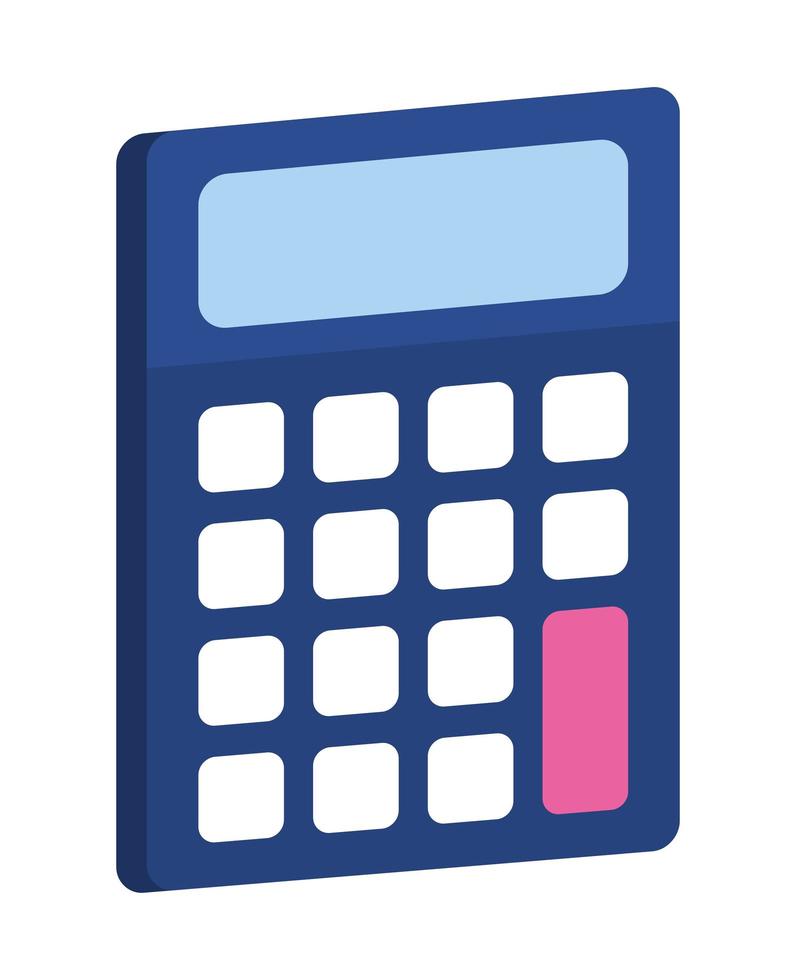 blue calculator illustration vector