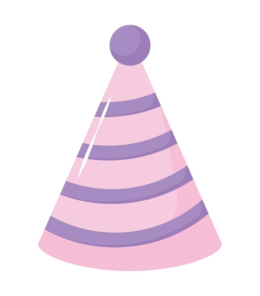 purple party hat vector