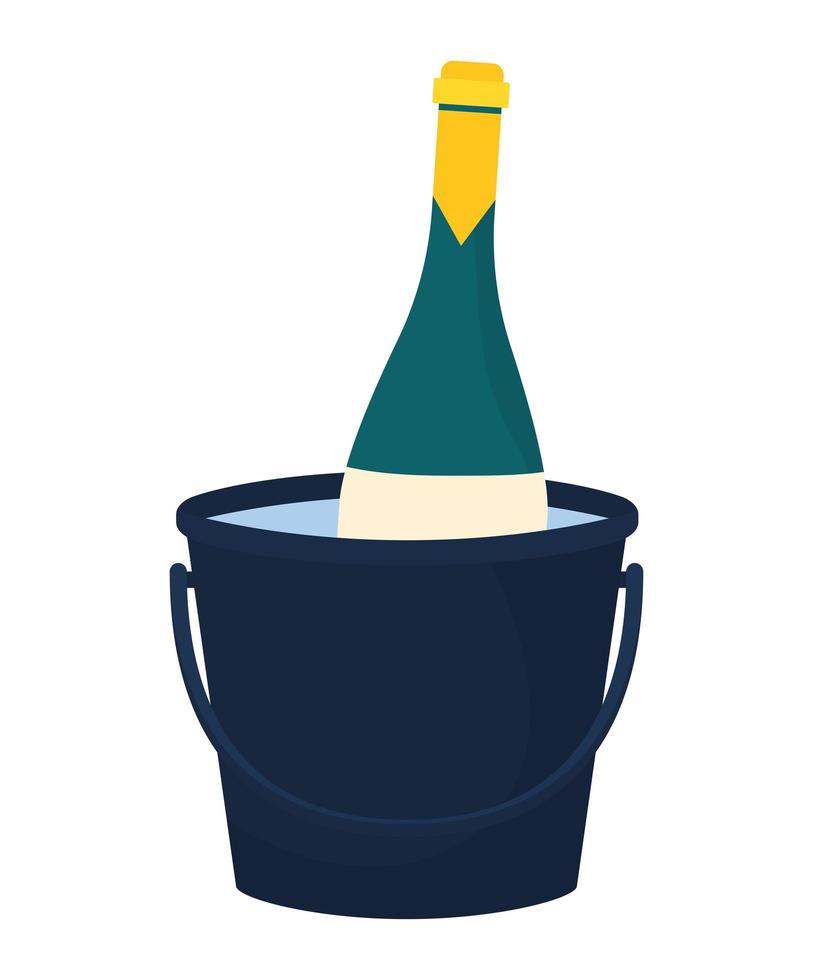 diseño de botella de champagne vector