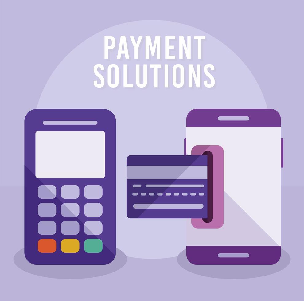 payment solutions poster vector
