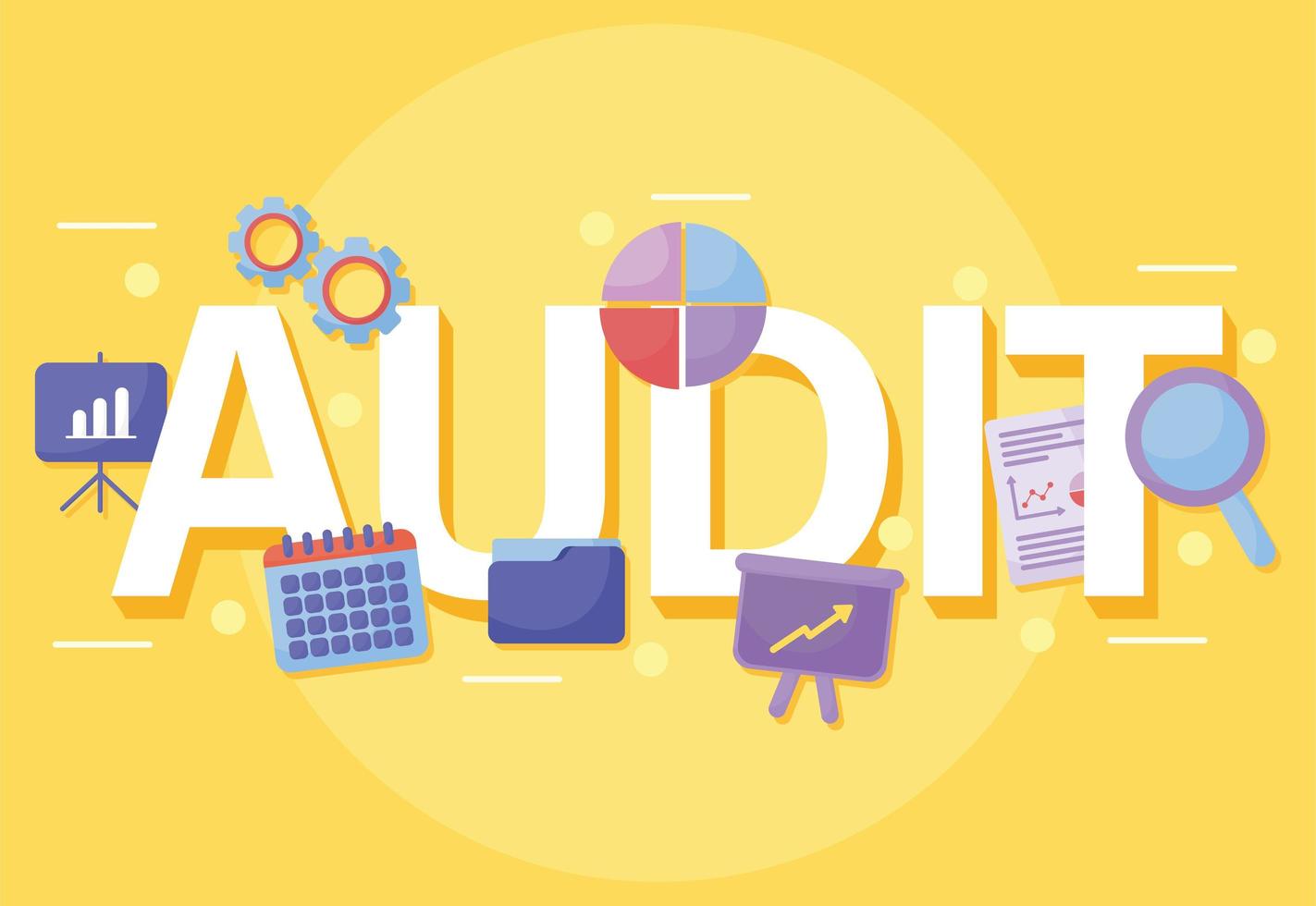 pretty audit card vector