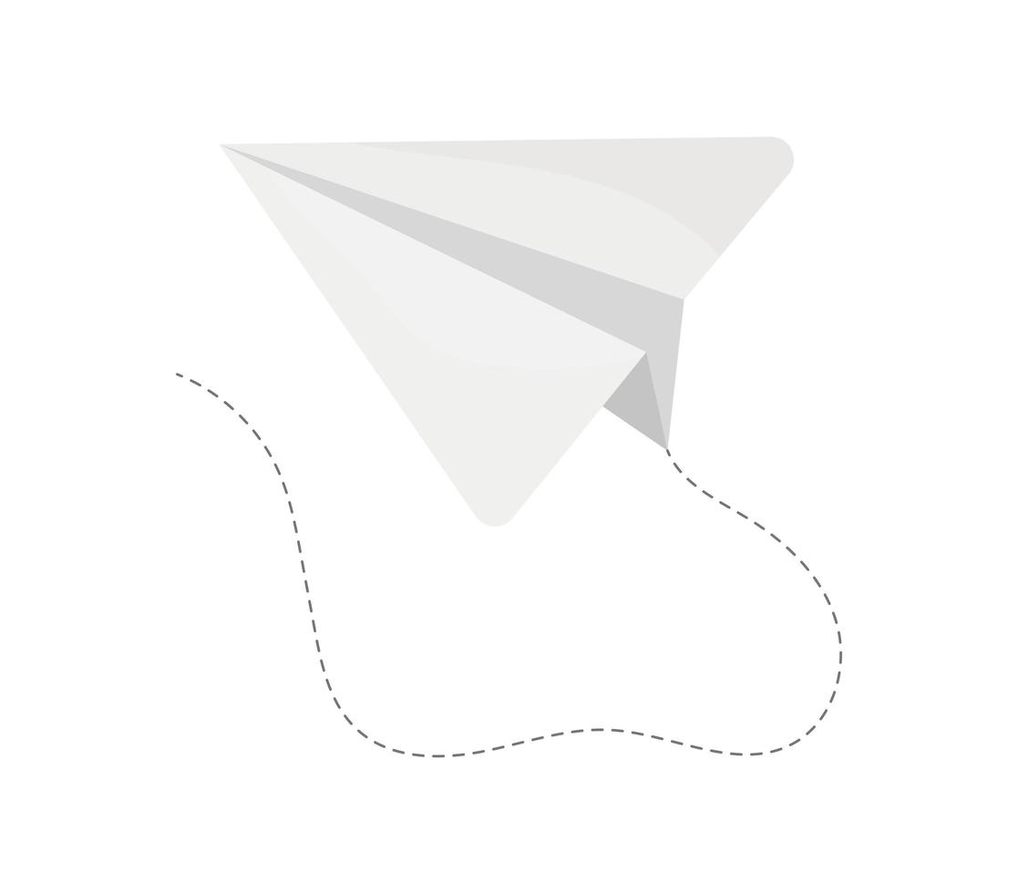 ilustración de avión de papel vector