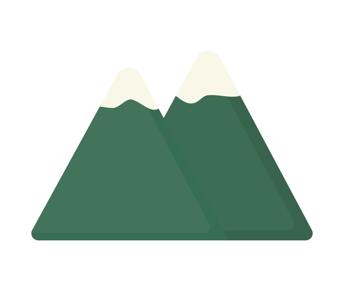 green mountain illustration vector