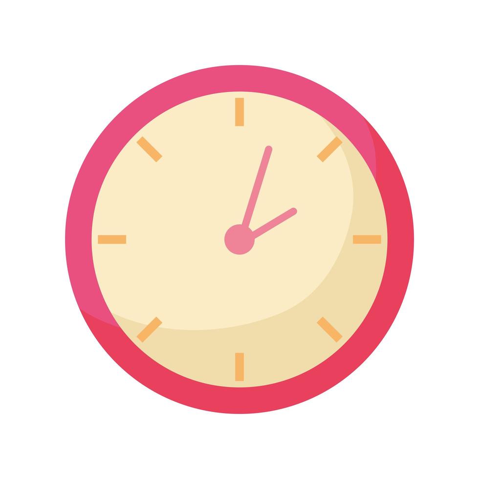 red clock icon vector