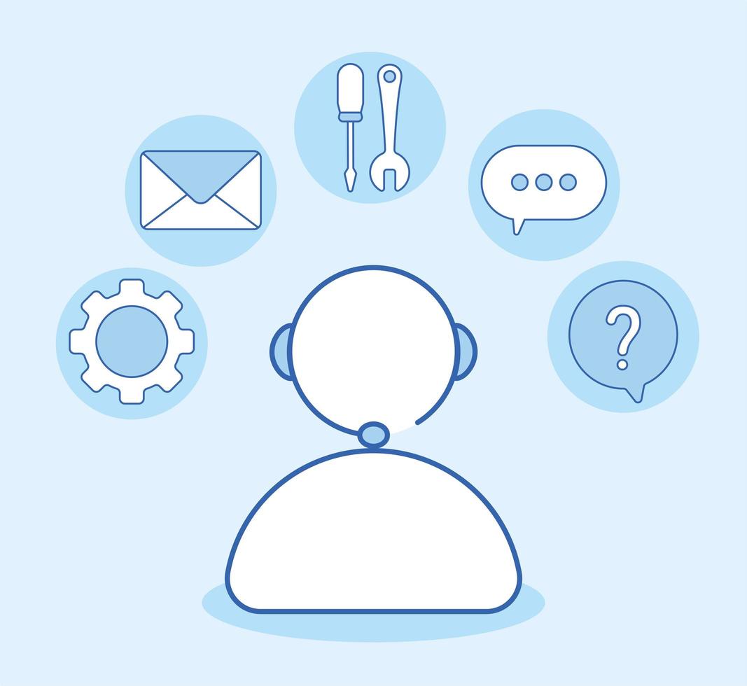 technical support card vector