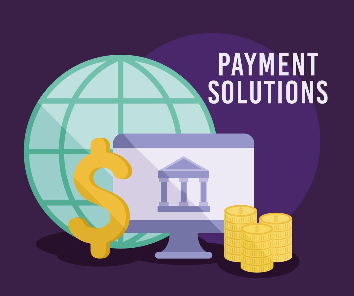 payment solutions illustration vector