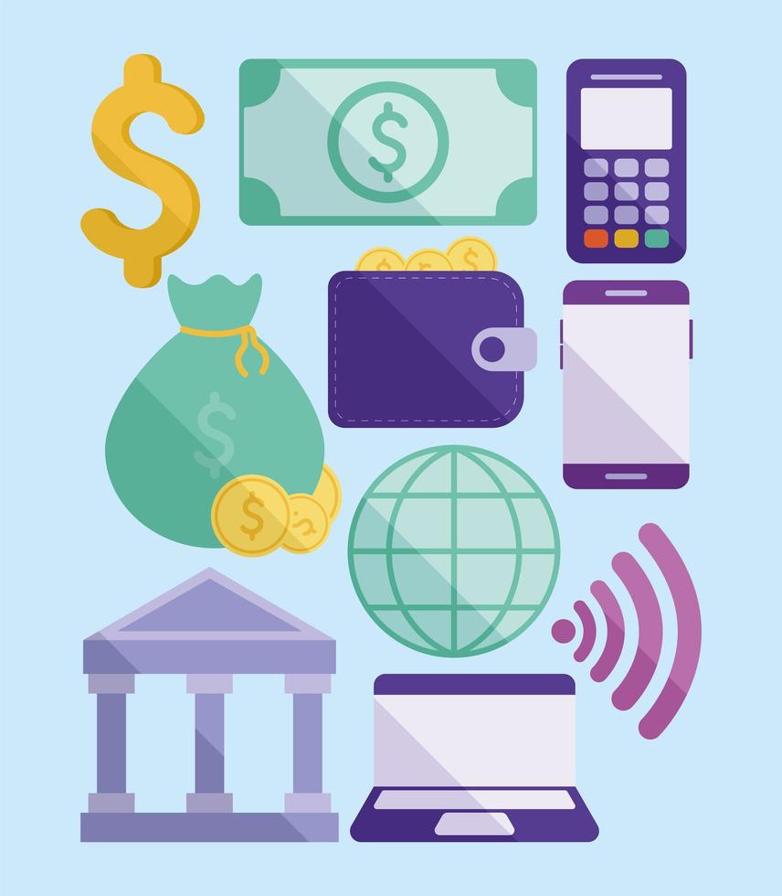 ten payment solutions items vector