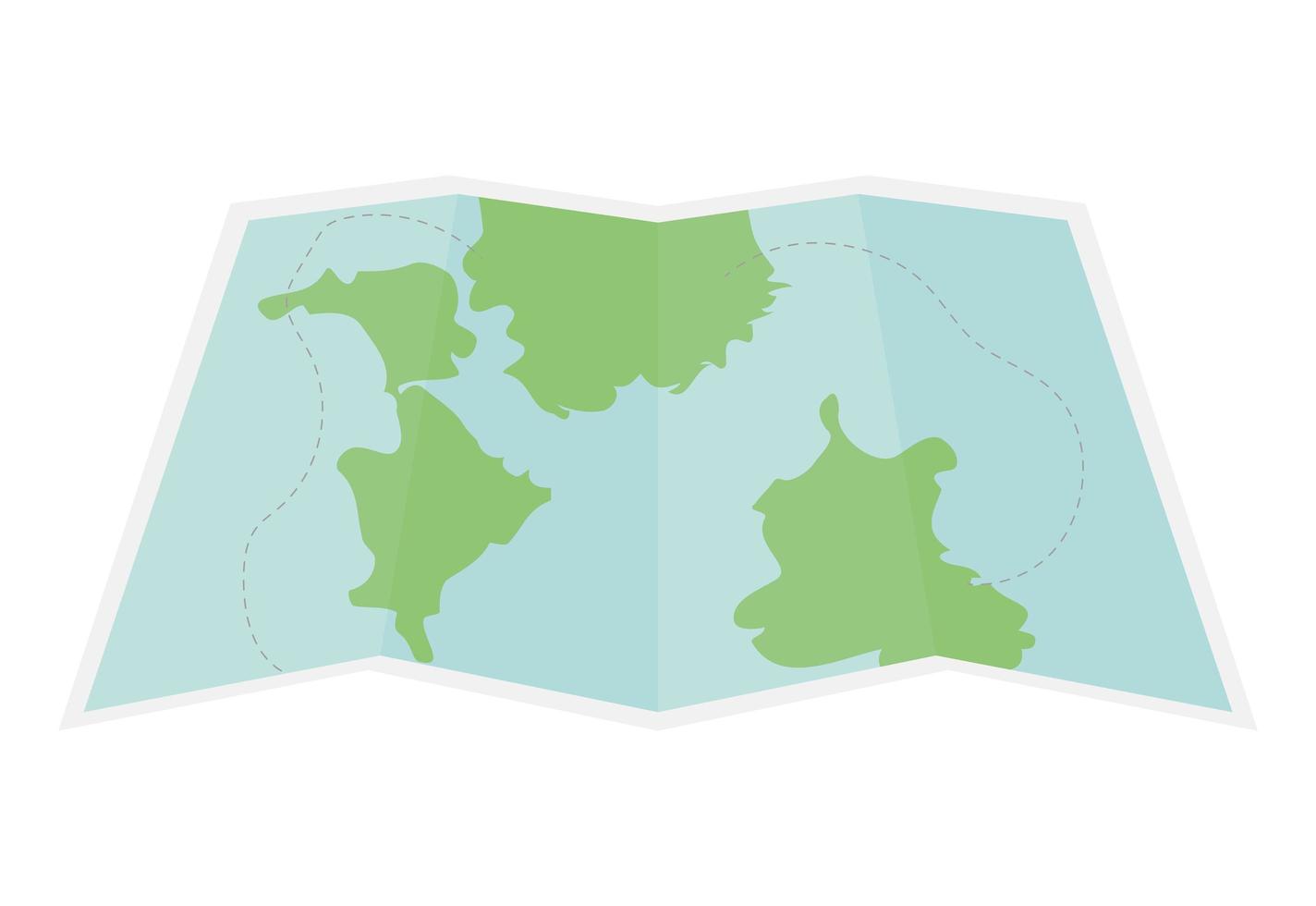fold map illustration vector