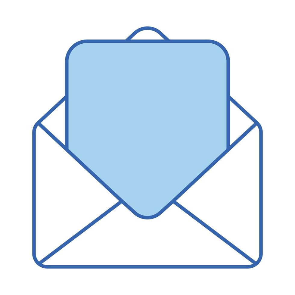 open blue envelope vector