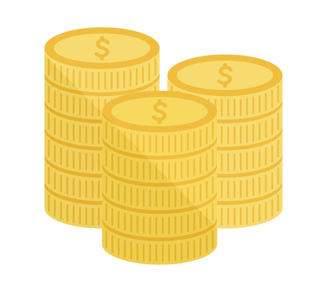 stacks of coins vector