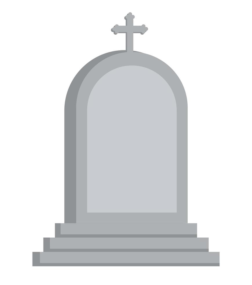 gray gravestone design vector