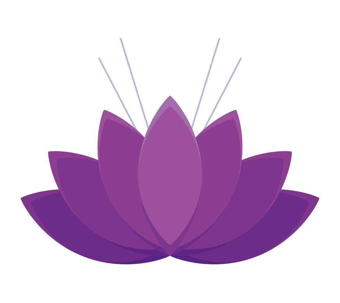 diseño de loto púrpura vector