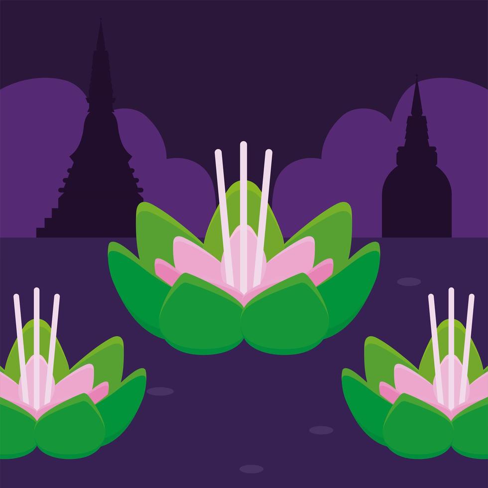 loy krathong design vector