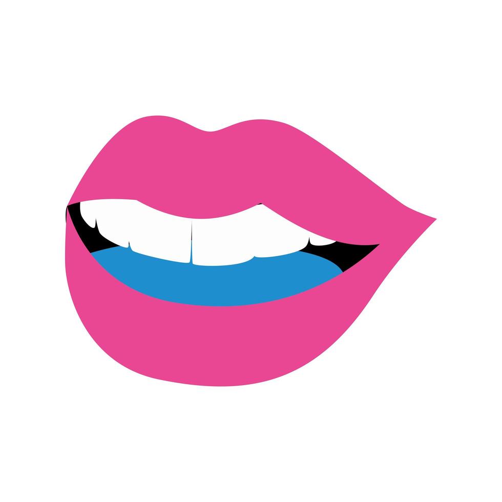 sexy, labios, hembra, aislado, icono vector