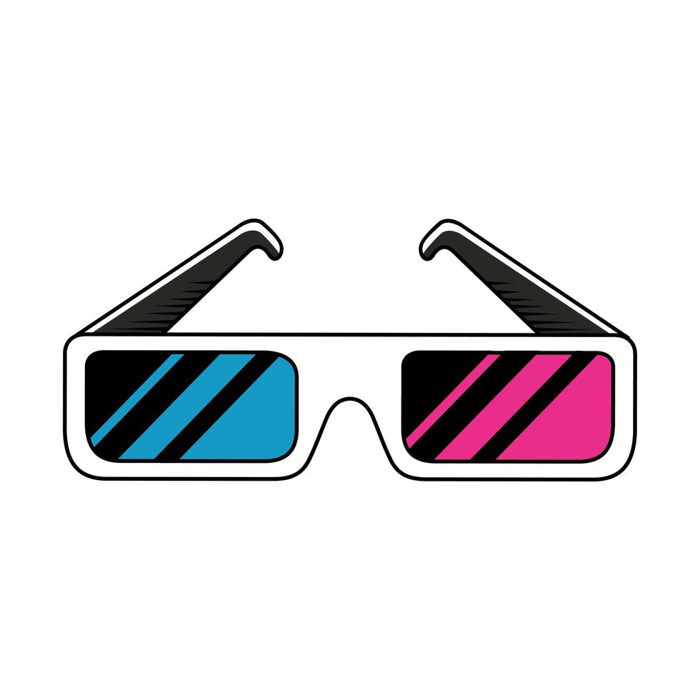 glasses accessory nineties retro style vector