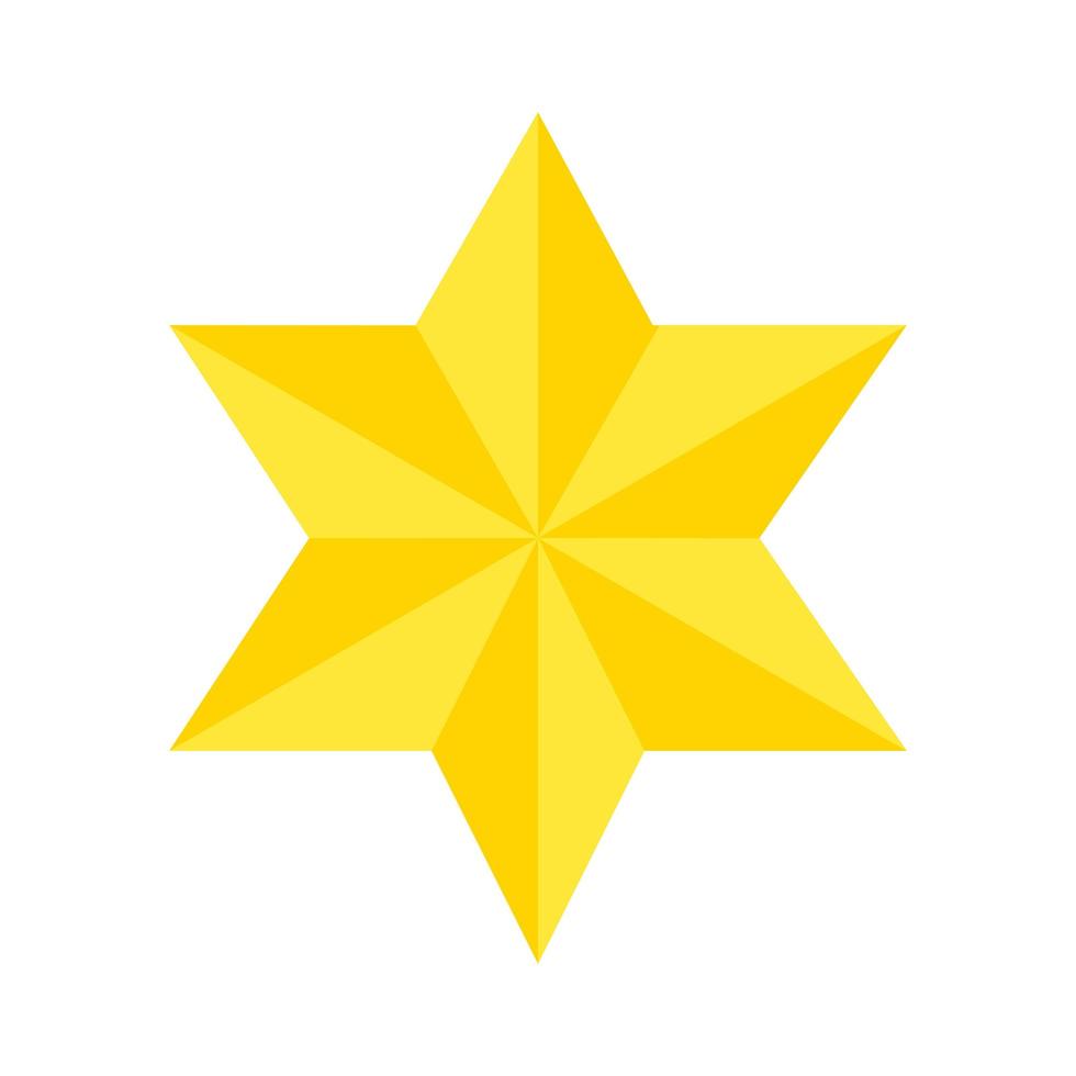 estrella david símbolo icono aislado vector