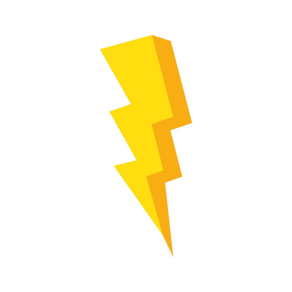 thunderbolt pop art style icon vector