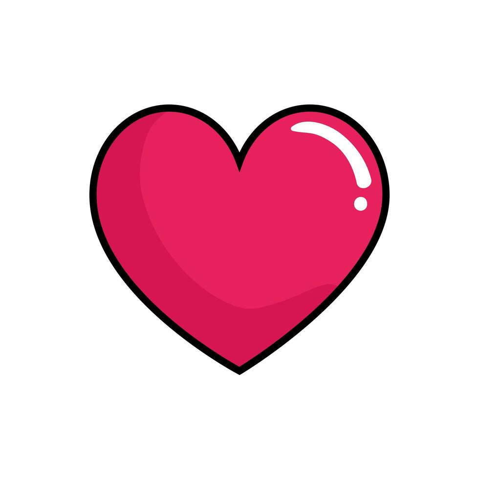 corazón amor icono de estilo pop art vector