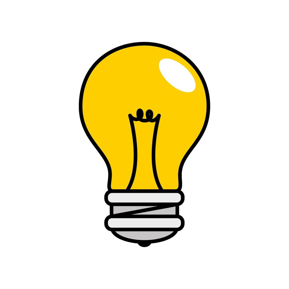 light bulb pop art style icon vector