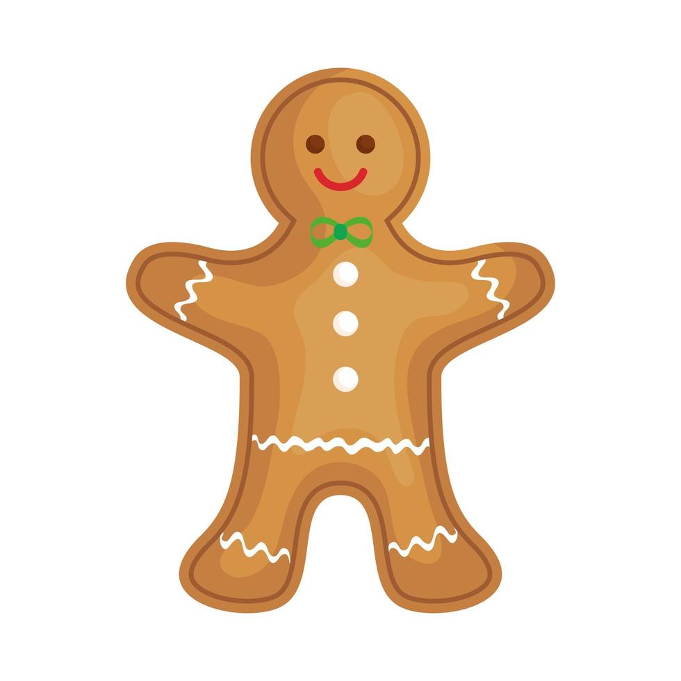 ginger cookie christmas isolated icon vector