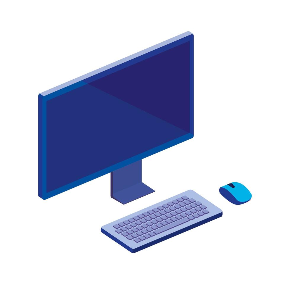 computer desktop device isolated icon vector