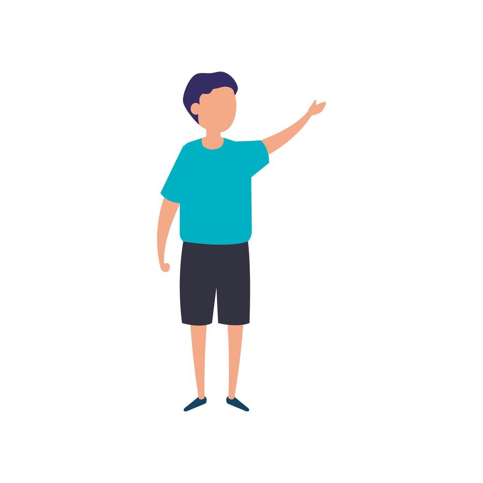 cute boy avatar character icon vector