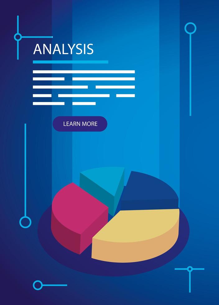 analysis data with graphic circular vector