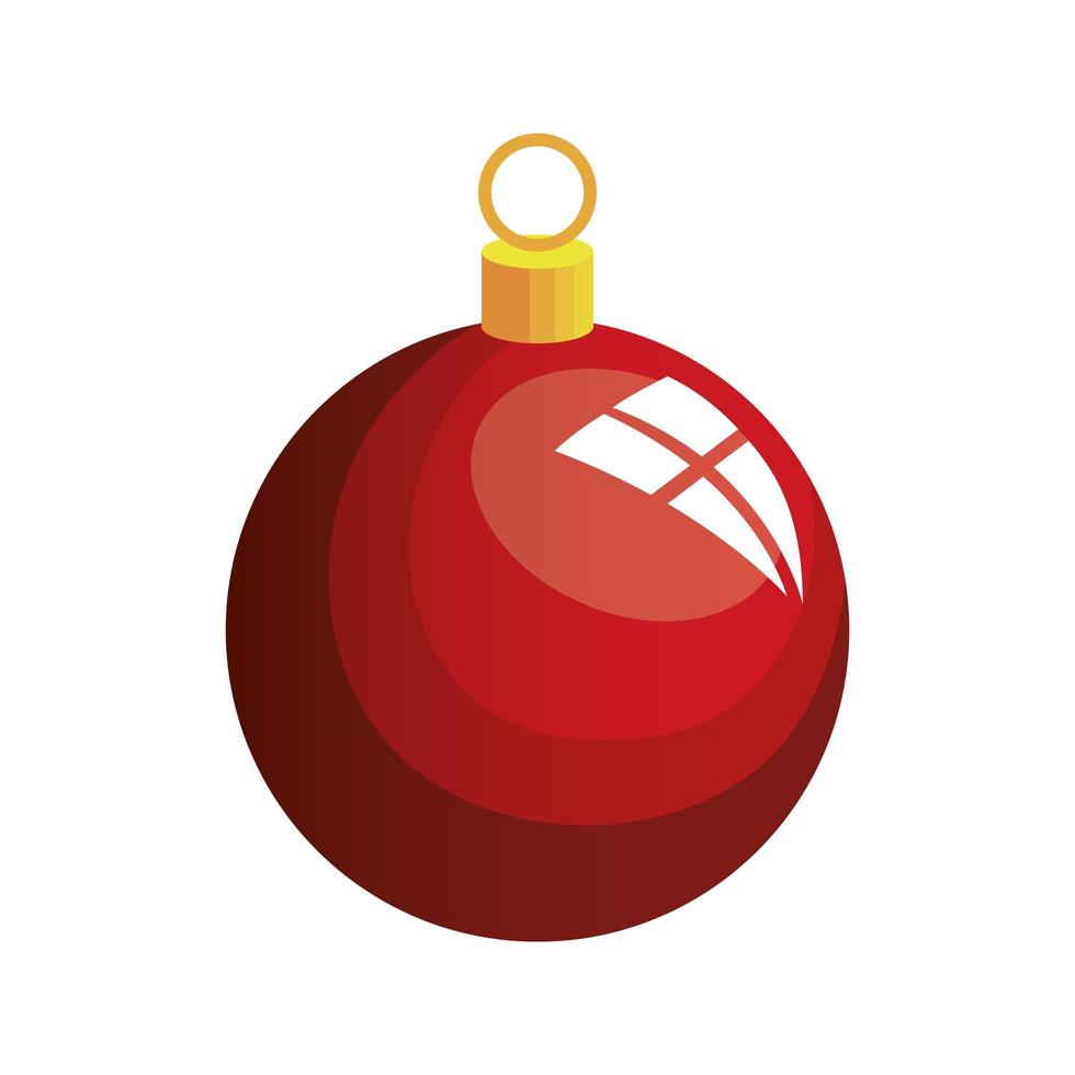 ball christmas decoration isolated icon vector