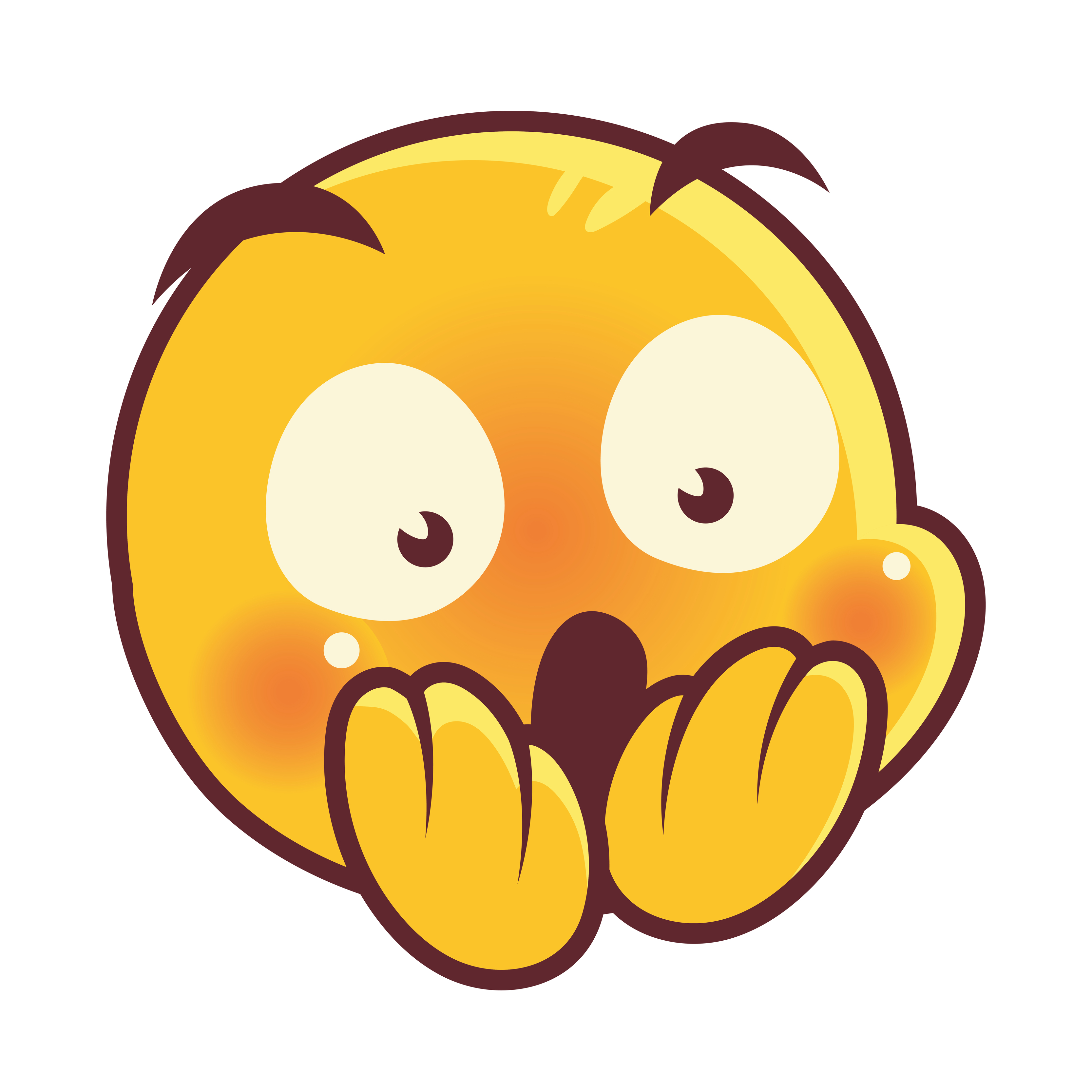 Emoji faces expression sad mood surprise scared Vector Image