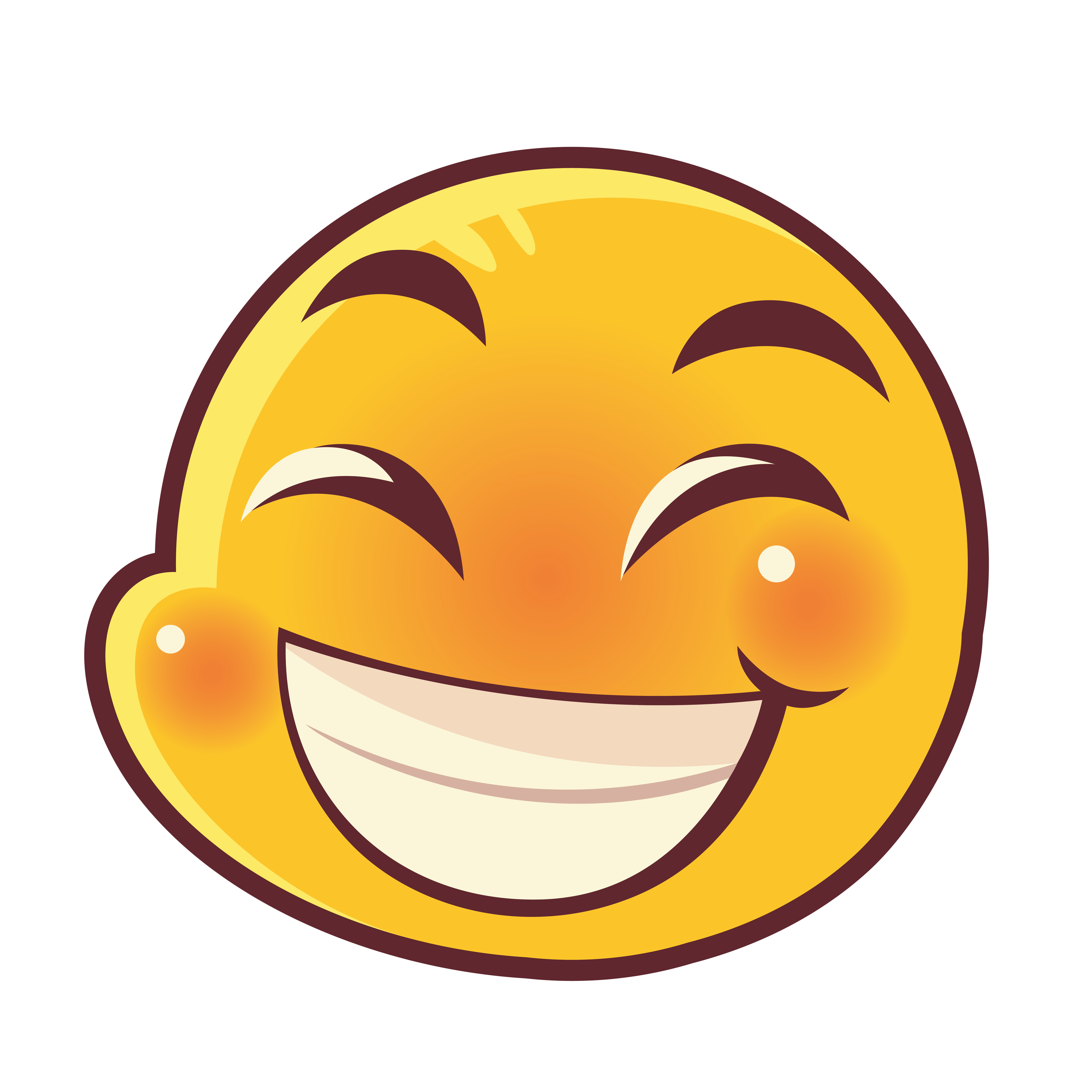 funny emoji, smiling emoticon face expression social media 4311266 ...