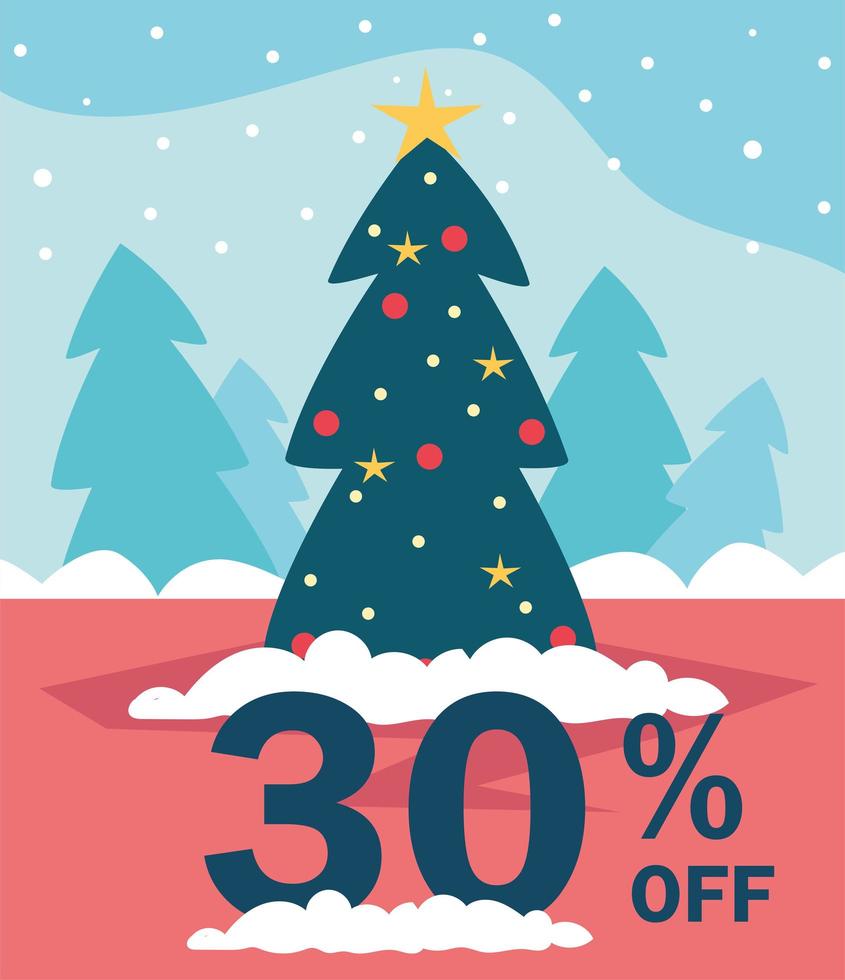 christmas promotions and discounts , winter sales vector