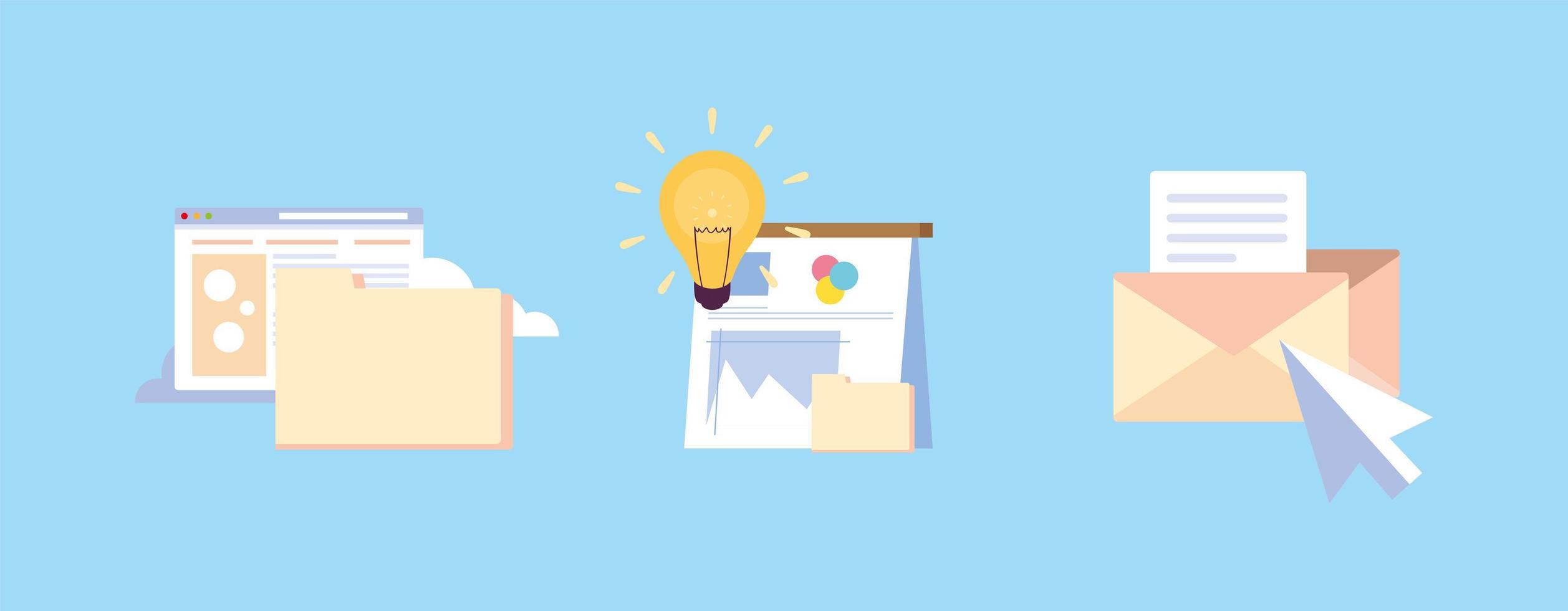 set of icons website code , user interface elements and workflow objects vector