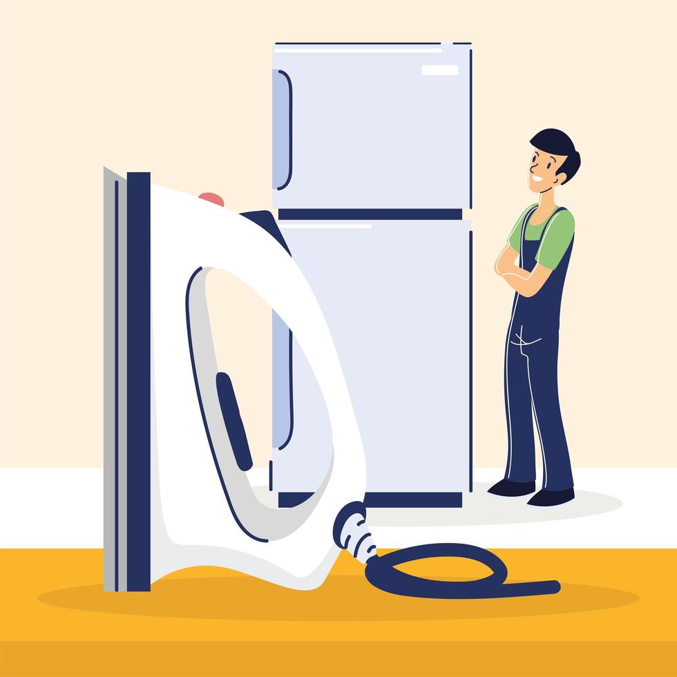 technical man worker vector