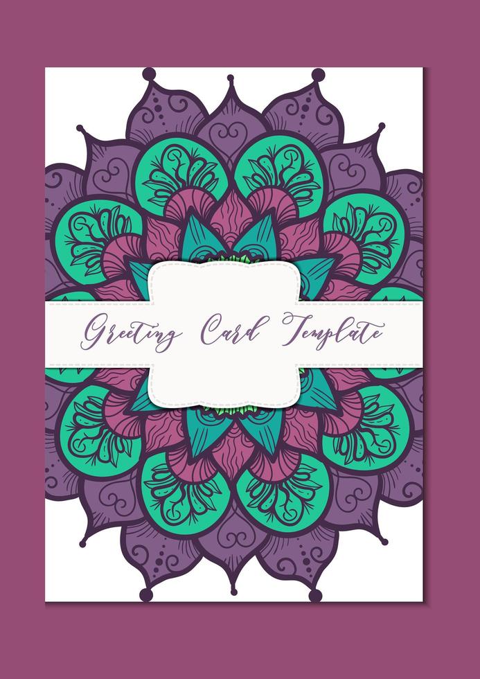 Mandala vintage template card vector