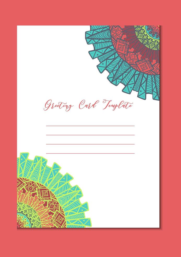 Mandala oriental template card vector