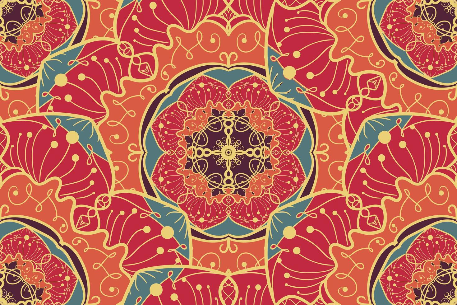 Mandala Seamless Pattern vector