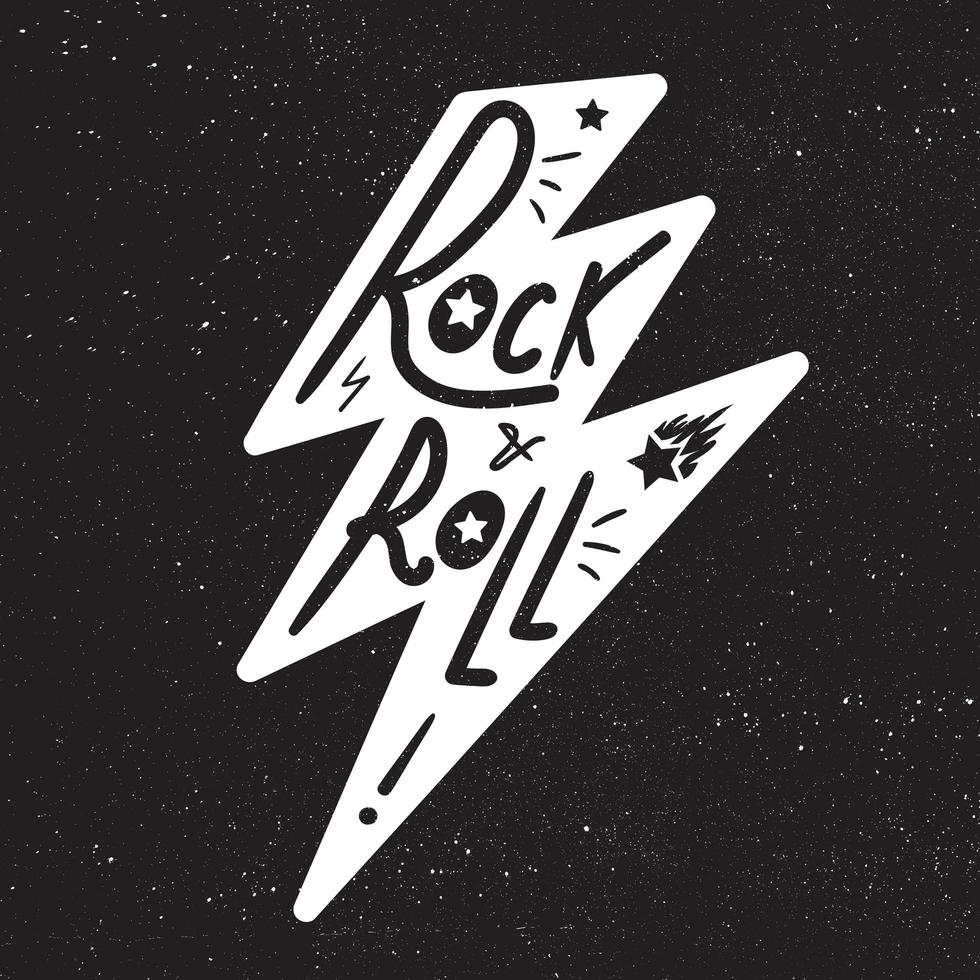 Rock and Roll Lettering vector