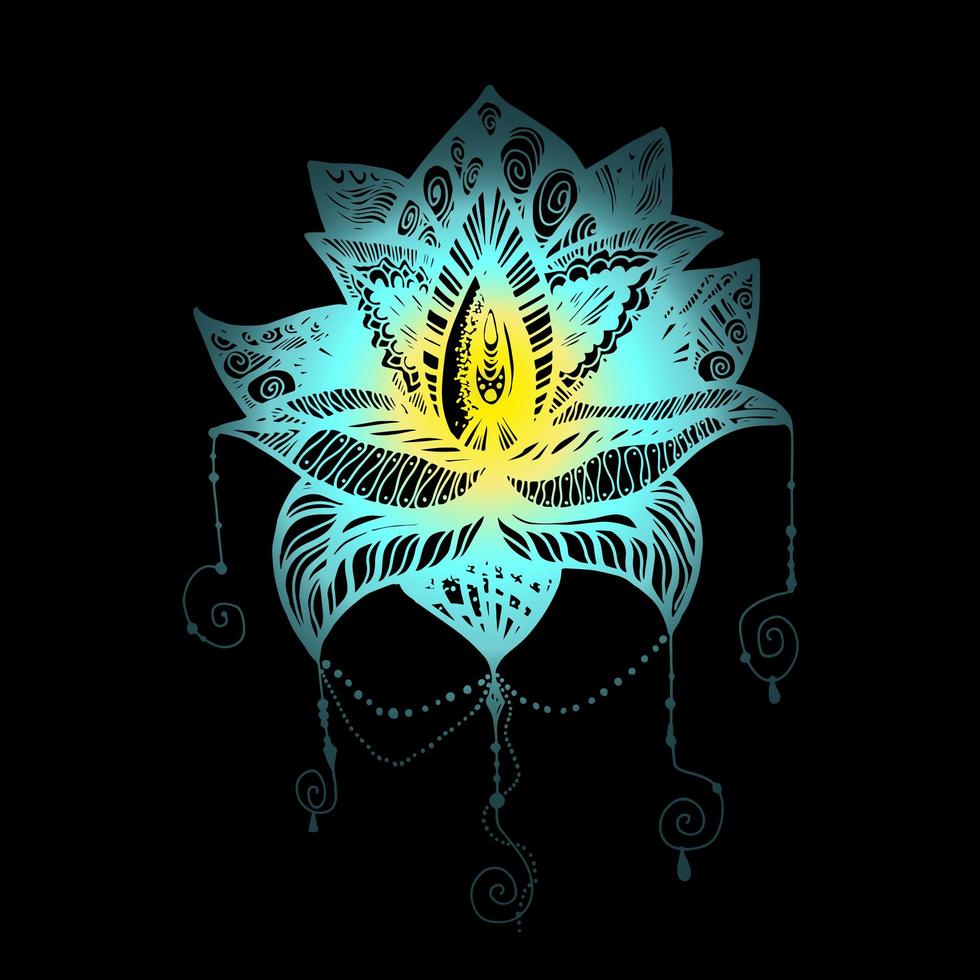 Flower Lotus Tattoo vector