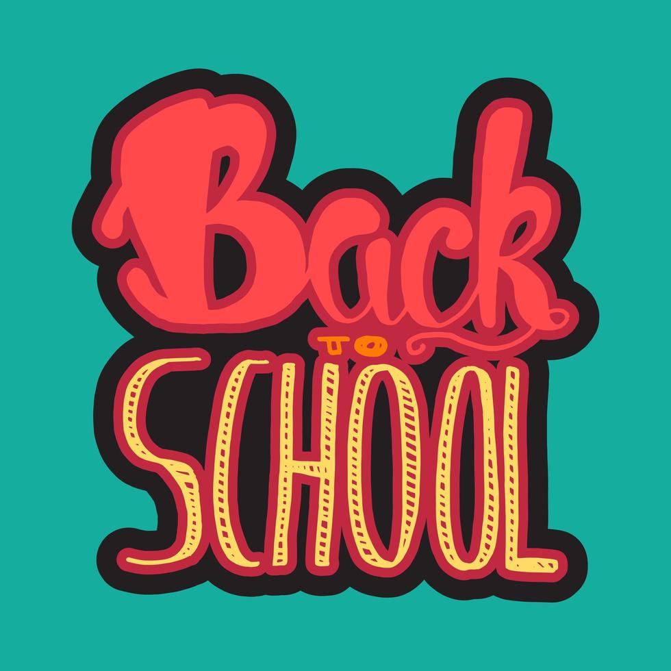 Back To School Lettering vector