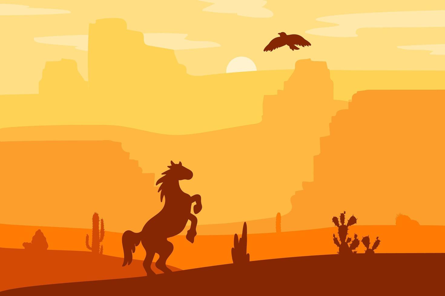 Wild West Landscape vector