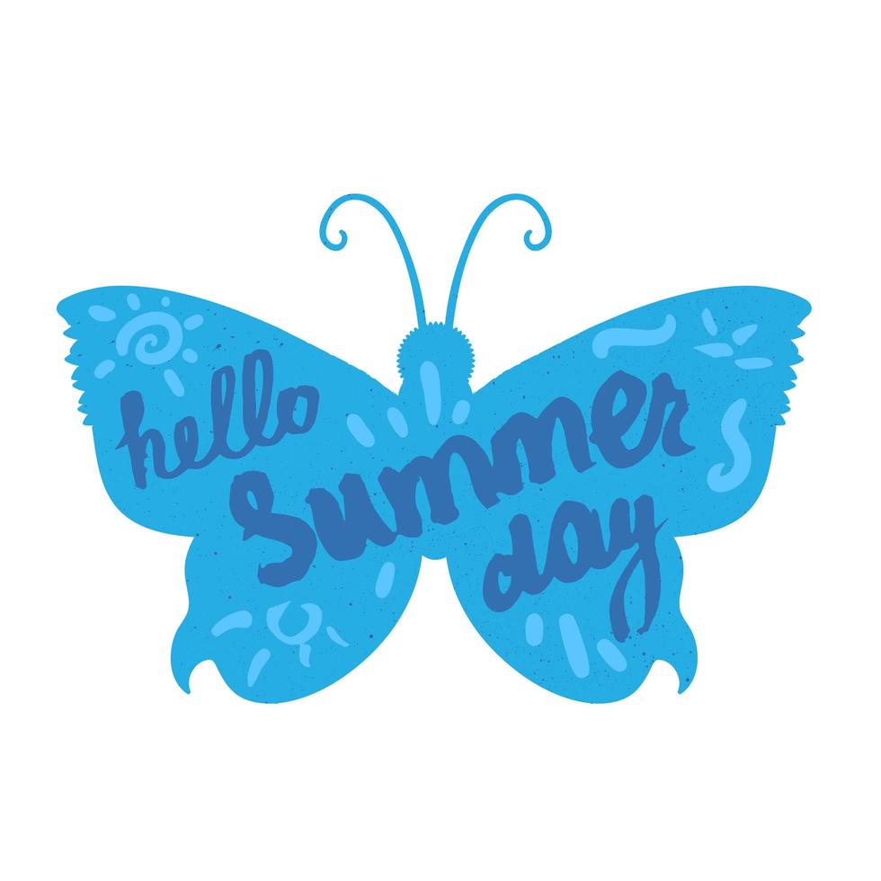 Hello Summer Lettering vector