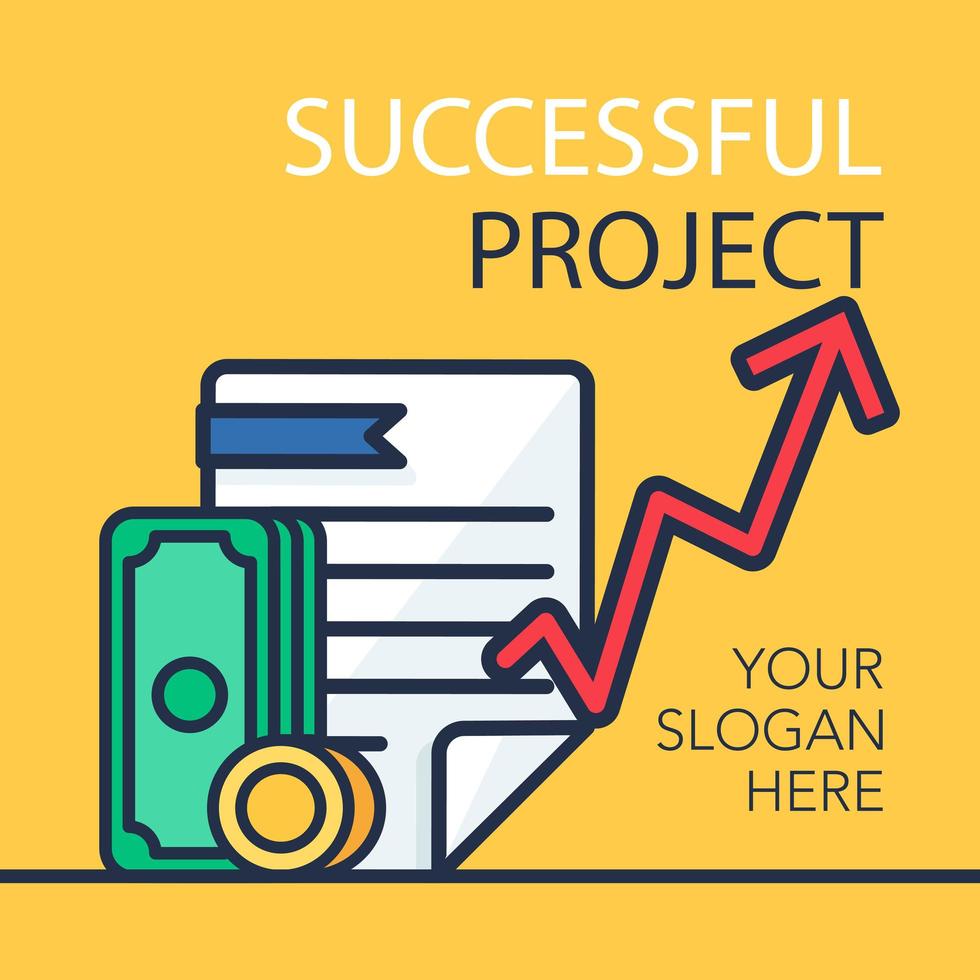 Successful Project Banner vector