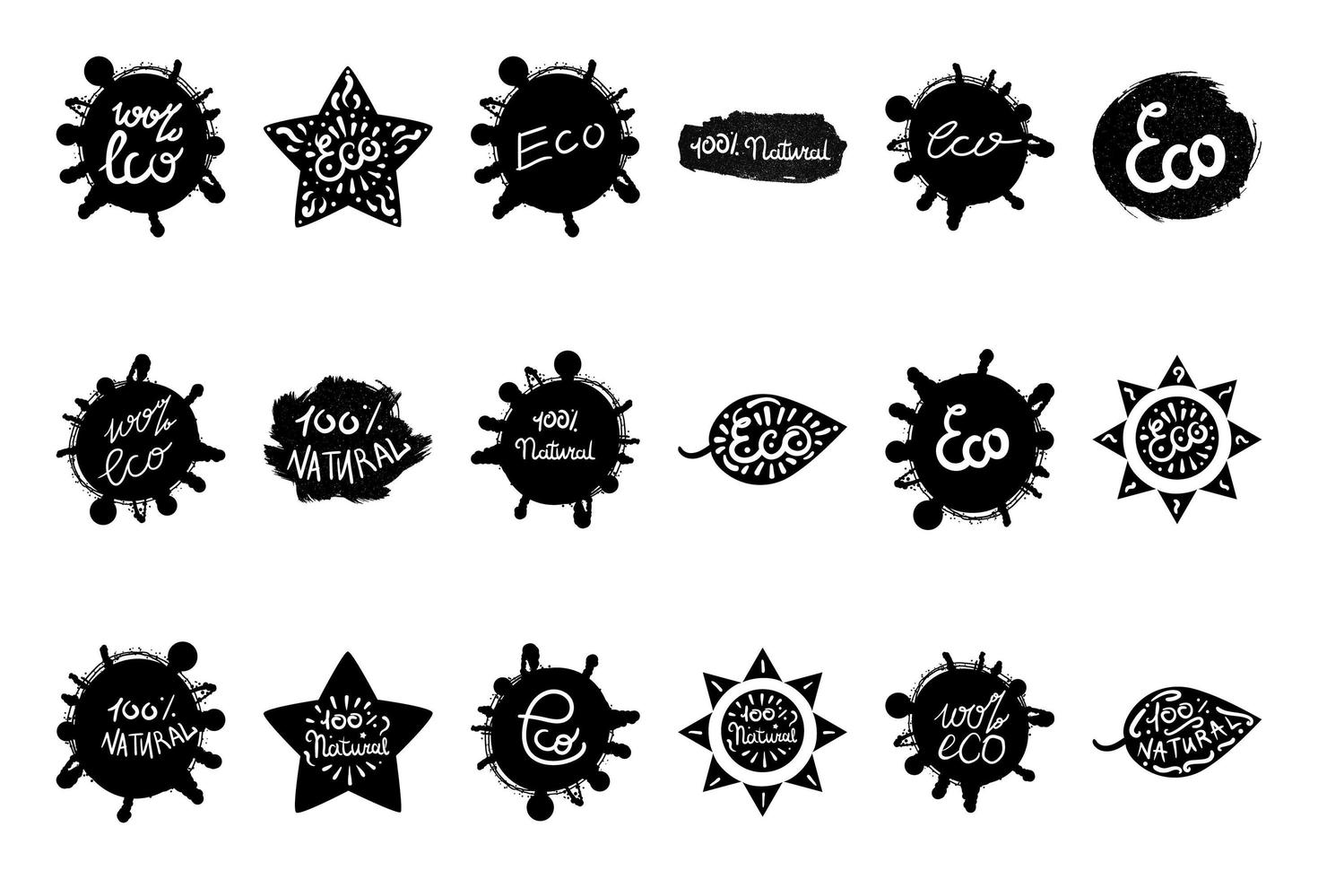 Eco Natural Lettering vector