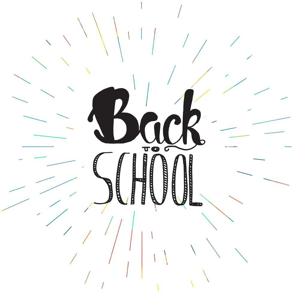 Back To School Lettering vector