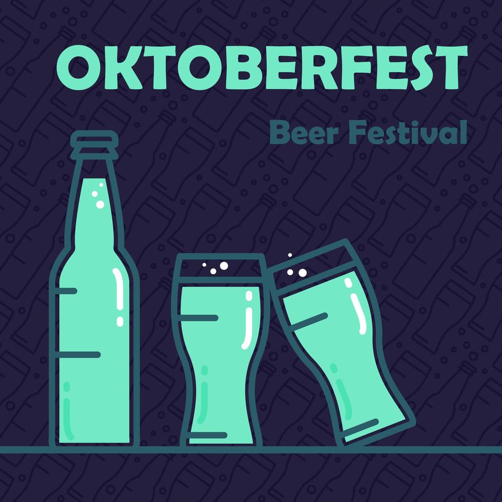 banner de cerveza oktoberfest vector