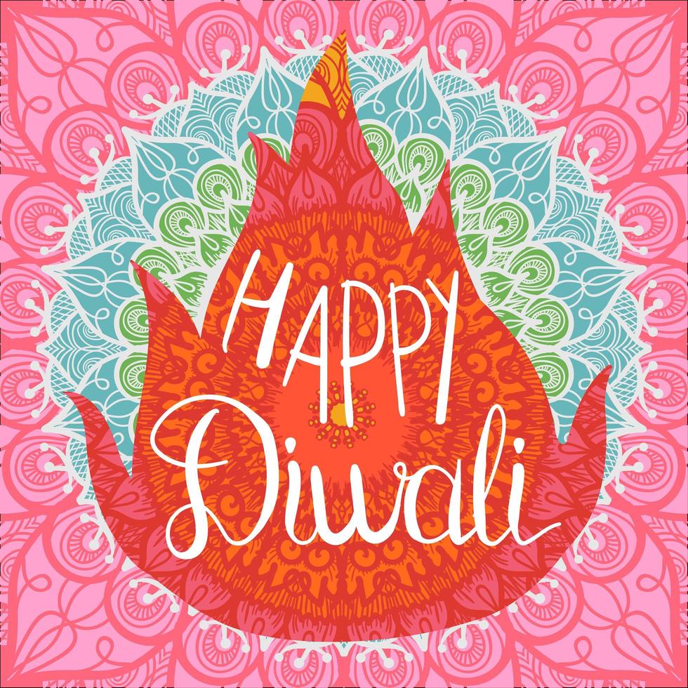 banner de celebración de feliz diwali vector