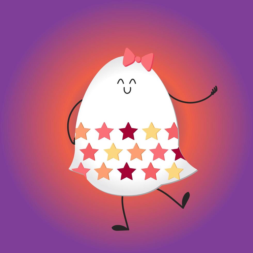 felices pascuas con huevos felices vector