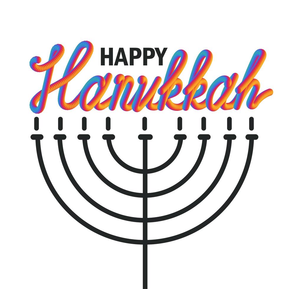 banner de saludo de hanukkah vector