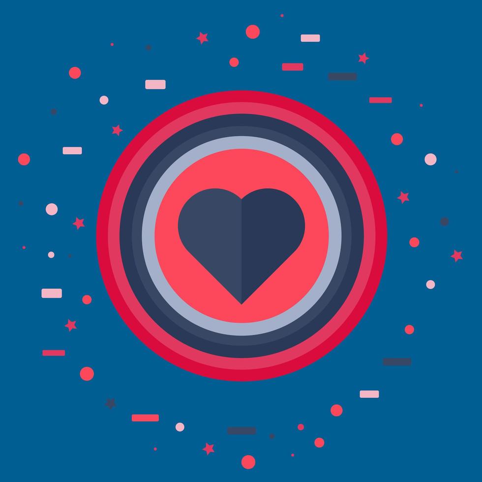 Like Icon with Heart vector