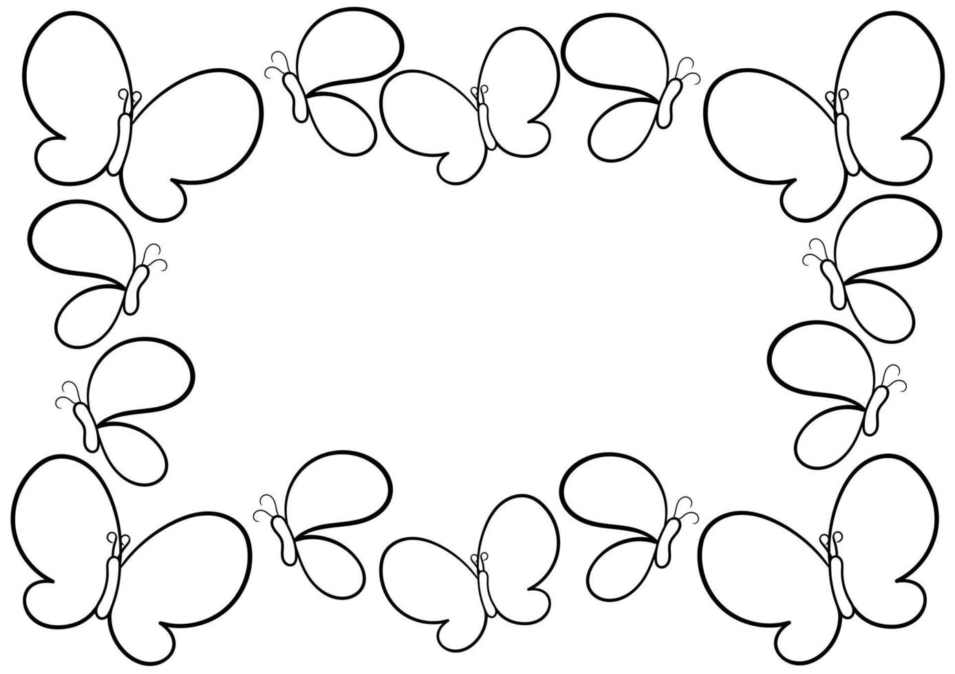 butterfly hand drawn background vector